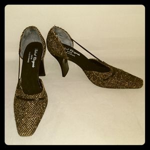 Robert Clergerie Paris 3" Tweed Heels Size 8